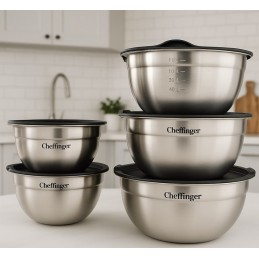 Set 5 boluri inox cu capac...