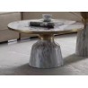 Masuta cafea PEARL 02 din otel inoxidabil si piatra sinterizata